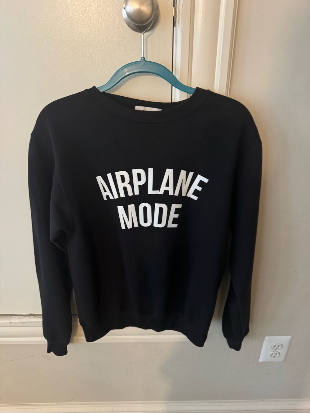 AIRPLANE MODE Black Graphic Sweatshirt